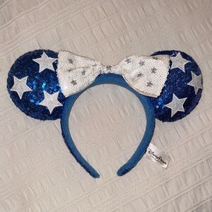 Disney Sparkling Blue and White Star Ears